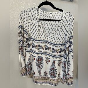 Paisley Floral Long Sleeve Shirt - Size M